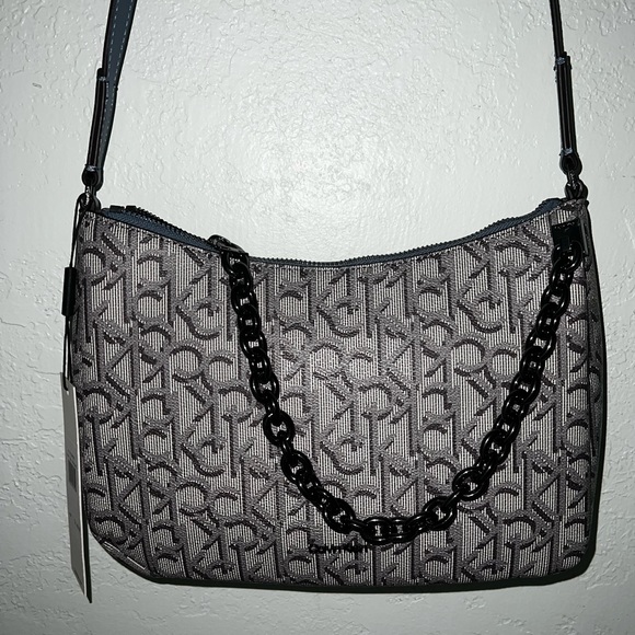 NWT Calvin Klein Blue/Grey Crossbody - Picture 2 of 7